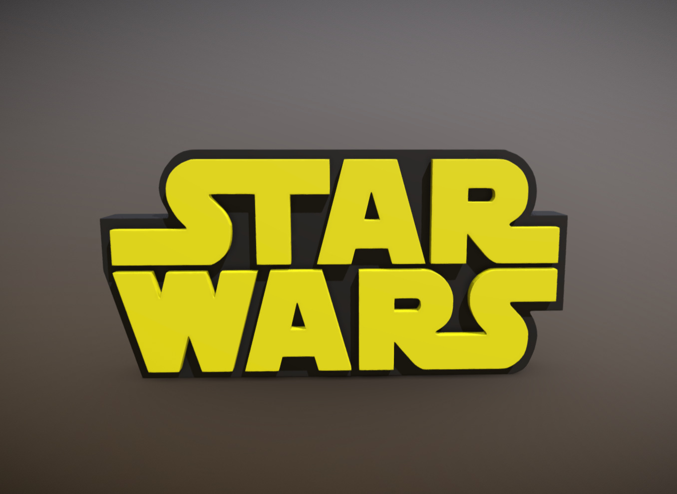 star wars logo 3D print model - Mito3D