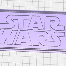 star wars logo cookie cuter & embosser 3d print model - Mito3D