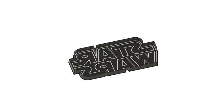 star wars logo led lamp starwars 3d print model - Mito3D