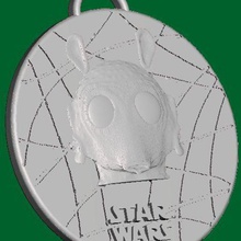 star wars medallion - greedo jewelry pendant 3d print model - Mito3D