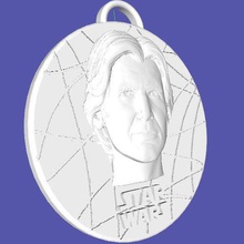 star wars medallón - han solo la joyería el colgante de 3d print model - Mito3D