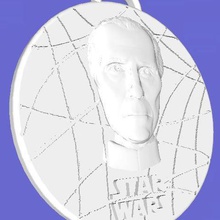 star wars medallion - moff tarkin jewelry pendant 3d print model - Mito3D