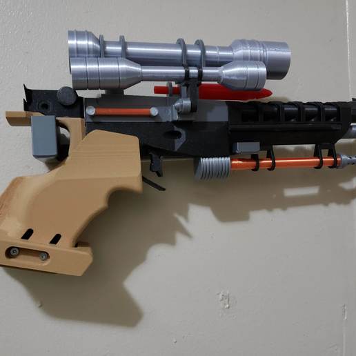 star wars naboo s5 heavy blaster - step file art dsk001 3D print model - Mito3D