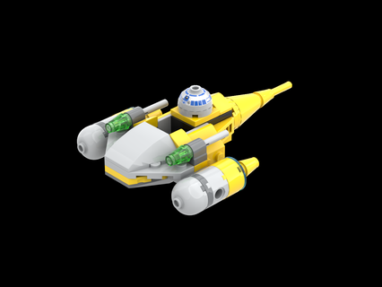 star wars naboo starfighter n1 microfighter 75223 minifigure anakin 2019 model space starship spaceship bricks 3d print model - Mito3D