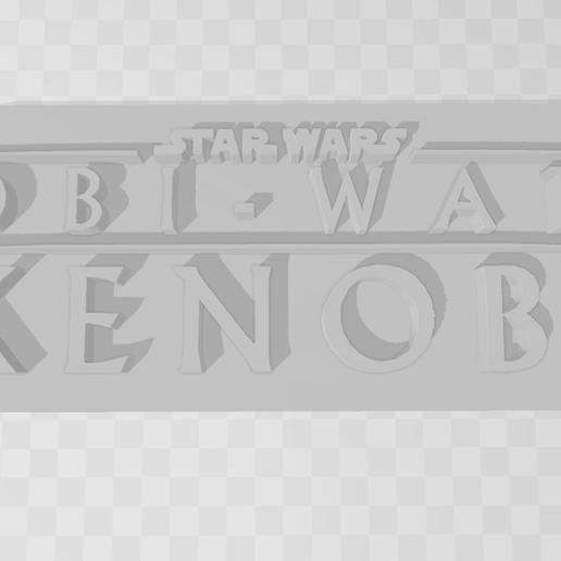 star savaşlar obi bitik Kenobi logo 3D print model - Mito3D