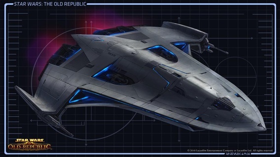 star wars old republic agent ship vehicles 3d print model - Mito3D