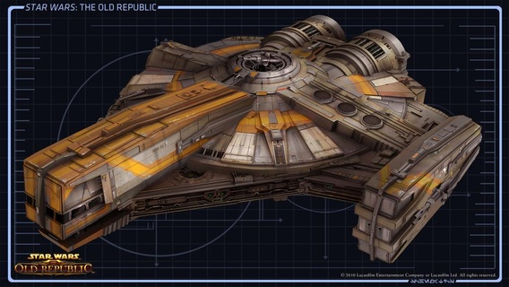 étoile guerres vieux république contrebandier navire Véhicules 3d print model - Mito3D