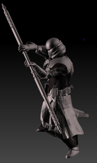 star wars purge trooper electric staff clone inquisitors empire high poly free 3d print model - Mito3D