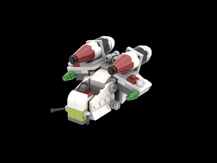 étoile guerres république navire combat microfighter 75076 figurine cloner 2015 modèle espace vaisseau spatial briques 3d print model - Mito3D