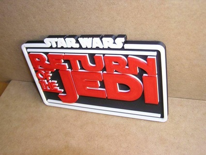 star savaşlar dönüş Jedi animasyon film afiş işaret tabela logo 3d print model - Mito3D