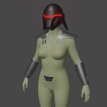 star wars segundo a irmã inquisidor capacete de armadura - 3d modelo stl impressão do jogo caído ordem cosplay 3d print model - Mito3D