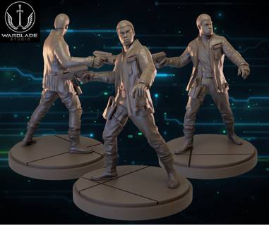 Star Kriege Bruchpunkt finn vorausgesetzt inbegriffen Anakin Luke vader Yoda Miniatur 3d print model - Mito3D