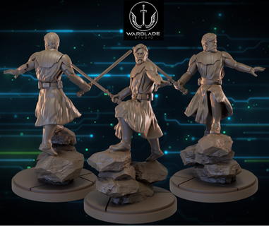 estrella guerras punto ruptura obi pálido presupuesto incluido Anakin lucas vader yoda miniatura 3d print model - Mito3D