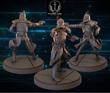 star savaşlar kırılma noktası Rex önceden desteklenen dahil anakin Luke Vader Yoda minyatür 3d print model - Mito3D