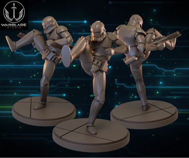 Estrela guerras ruptura Soldado pré suportado incluído jogos anakin Lucas Vader yoda miniatura 3d print model - Mito3D