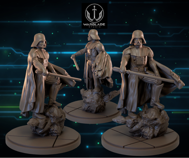 star savaşlar kırılma noktası Vader önceden desteklenen dahil anakin Luke Yoda minyatür 3d print model - Mito3D