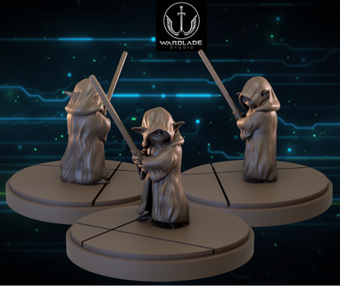 star savaşlar kırılma noktası Yoda önceden desteklenen dahil anakin Luke Vader minyatür 3d print model - Mito3D
