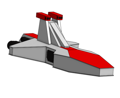 Estrela guerras simplificado república cruzador 3d print model - Mito3D
