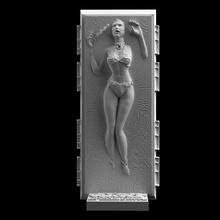estrella guerras esclavo leia carbonita descargar 3d impresión modelo stl archivos estatua figura digital patrón escultura Arte 3d print model - Mito3D