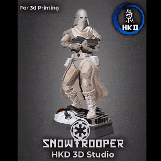 star wars snowtrooper fan art starwars snow trooper storm stormtrooper sand empire vader 3d print model - Mito3D