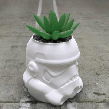 estrella guerras Stormtrooper flor maceta 3d print model - Mito3D