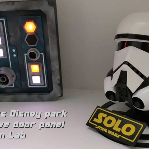 star wars theme park door panel led light frame 3D print model - Mito3D