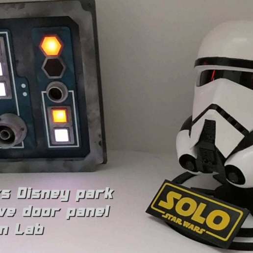 star wars theme park door panel led light starwars gadget 3D print model - Mito3D