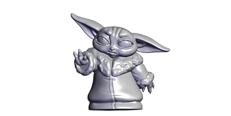 star wars toy baby yoda stand base booth doll 3D print model - Mito3D