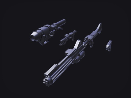 star wars weapons Game art toy weapon pistol blaster legion rocket clone trooper 3d print model - Mito3D