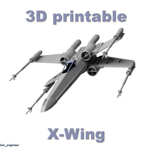 star wars x-wing rebells t-65 xwing starwars sifi space jedi pilot starship movie scale model 3D print model - Mito3D