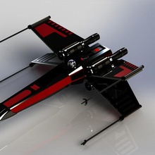 star wars x - wing art de xwing vaisseau spatial navire 3d print model - Mito3D