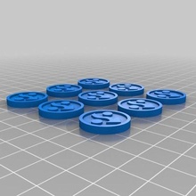 star wars xwing evade token x9 game games 3d print model - Mito3D