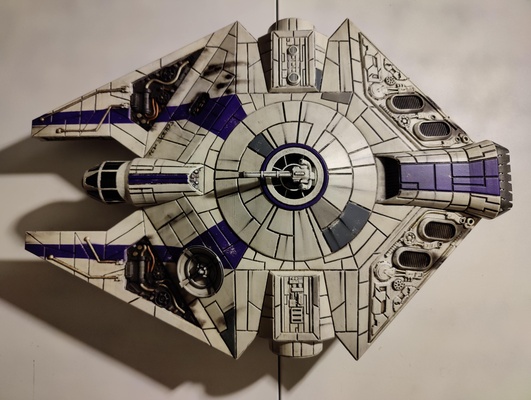star wars yt-2300 custom starship 3d printer files 72 scale game trek han solo luke skywalker millennium falcon freighter 3d print model - Mito3D
