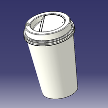 starbucks coffee cup vase art pattern modern 3d print model - Mito3D