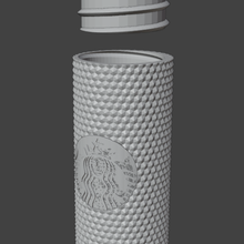 Starbucks verre porte clés 3d print model - Mito3D