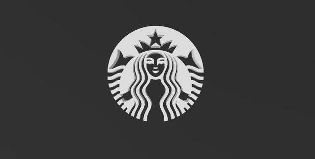 Starbucks logo décoration mur café 3d print model - Mito3D