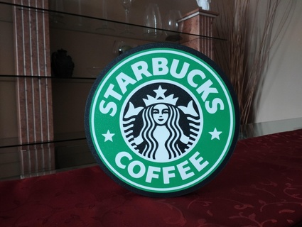 Starbucks rimasterizzato lightbox guidato lampada 3d print model - Mito3D