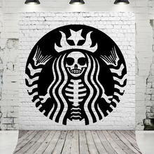 starbucks iskelet Sanat duvar Kahve cadılar bayramı 3d print model - Mito3D