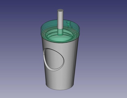 starbucks suave copo screw top chaveiro stl 3d print model - Mito3D