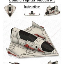 starcom - double fighter model kit instructions game holy grail modell decals starwing 3d print model - Mito3D