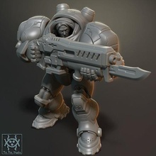 astronave marines arte sci fi soldato warhammer bufera neve fan art marino spazio sf 3d print model - Mito3D