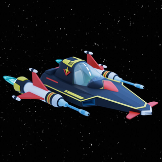 corvo stelle starzinger nave modo gioco jesse dardo Spaceketeers navicella spaziale stellare stella anime 3d print model - Mito3D
