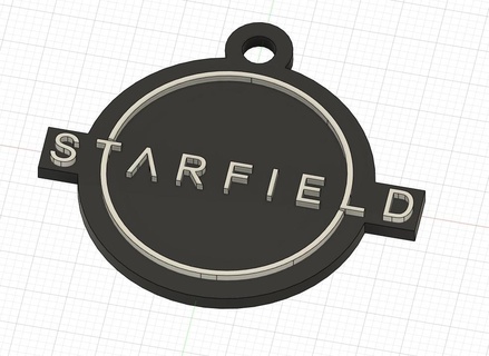 starfield key ring kit bethesda logo keychain 3d print model - Mito3D