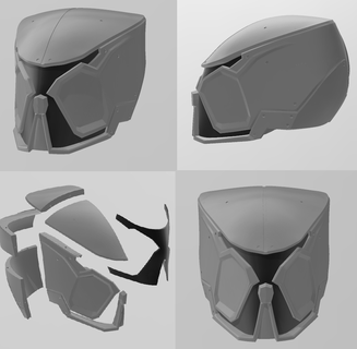 campo estrellas mantis casco cosplay 3d print model - Mito3D