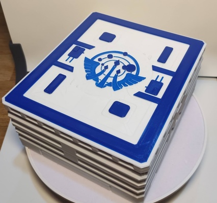 starfinder scatola commerciale licenza casa dado futuristico contenitore giochi tavolo rpg rol 3d print model - Mito3D