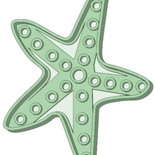 les étoiles de mer à l'emporte-pièce outil biscuit craquelins 3d print model - Mito3D