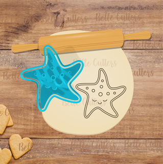 denizyıldızı kesici pul kurabiye fondan bisküvi Kurabiye kalıbı Galletitas 3d print model - Mito3D