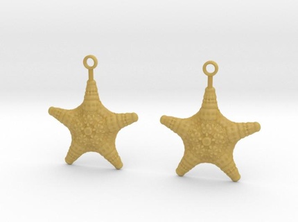 estrela Mar brincos pingentes Estrela mar 3d print model - Mito3D