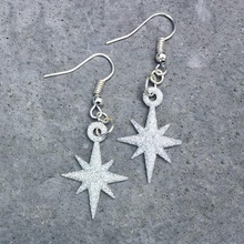 starflake orecchini gioielli inverno fiocco di neve starburst stelle vacanza natale regalo 3d print model - Mito3D