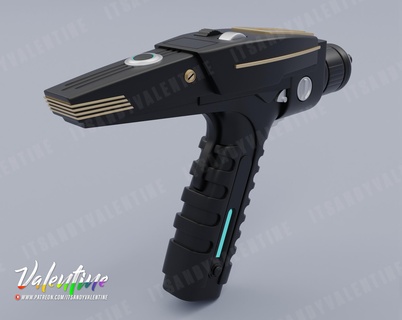 Sternenflotte Hand Phaser Star Wanderung Entdeckung Kunst Blaster Pistole 3d print model - Mito3D